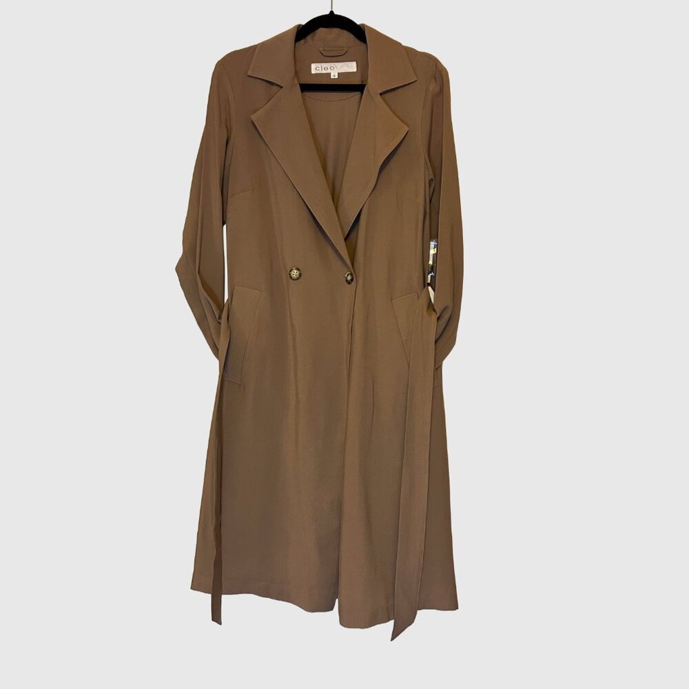 cleo Women's Oversized Double Breasted Trench Coat - Camel - US S* - NWT - Picture 3 of 7